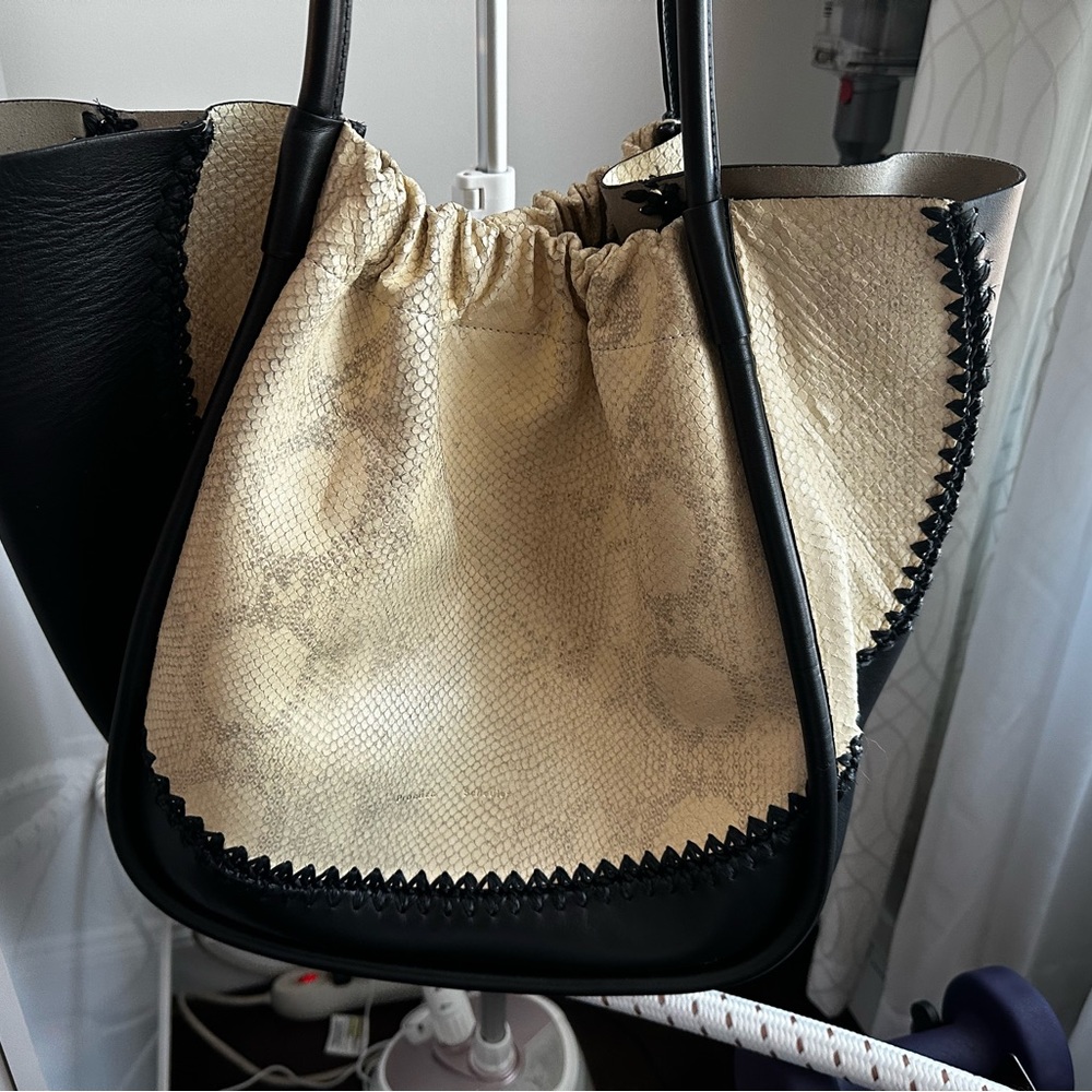 Proenza Schouler Snake Embossed XL Ruched Tote bag - Picture 7 of 11